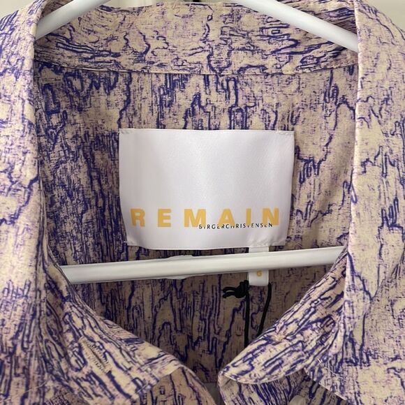 🎀 NWT Remain Birger Christensen marika marbled print shirt dress us 10 - Picture 11 of 16